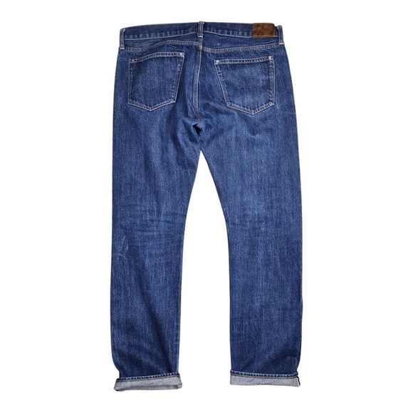 J.CREW 484 SLIM JEAN RAW INDIGO DYED SELVEDGE DENIM MENS SIZE 34 x 31 - Picture 2 of 12